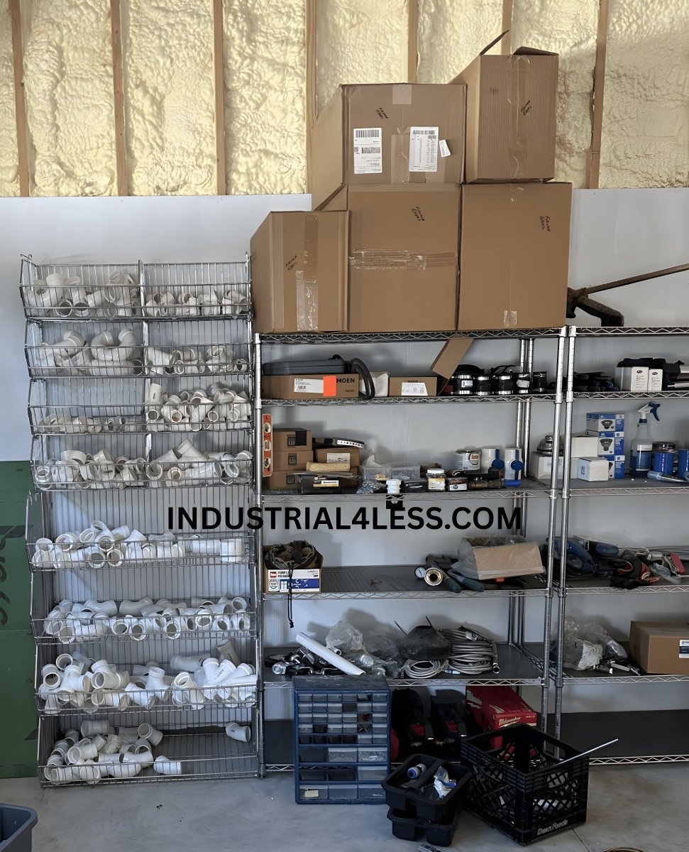 Customer Photos: Wire Basket Shelving for Plumbing Parts - Industrial 4 Less