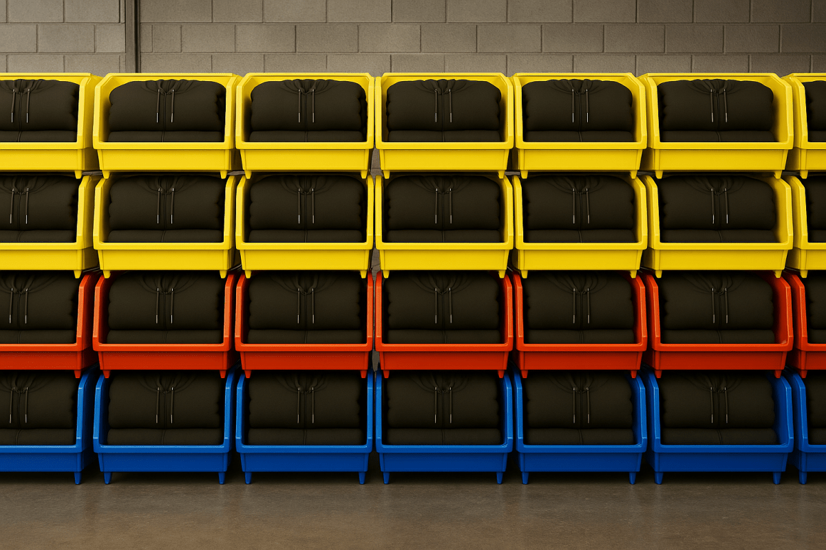 Optimize Apparel Inventory with Stackable Storage Bins - Industrial 4 Less