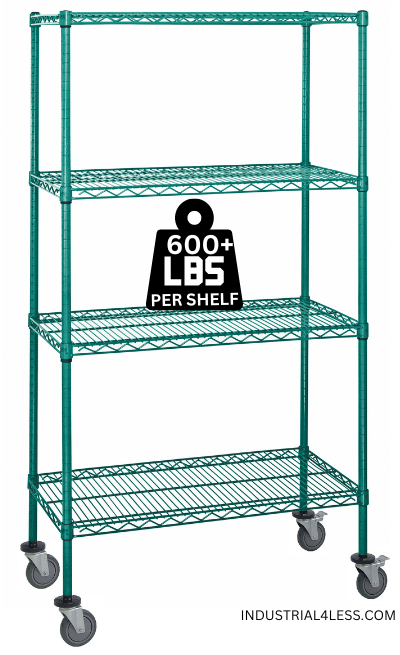 Green Mobile Shelving - Industrial 4 Less