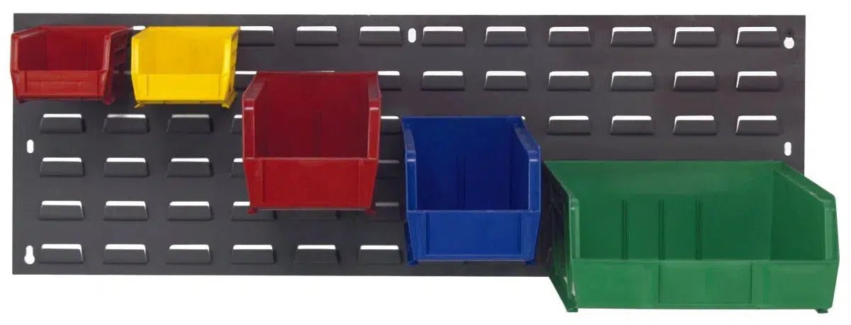 Louvered Panels with Bins - Industrial 4 Less
