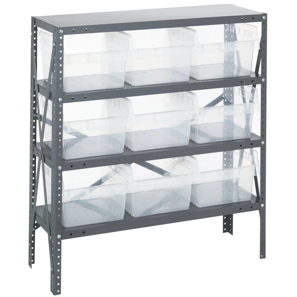 1239 - SB809 | 12" x 36" x 39" Shelving Unit with 9 Bins - Industrial 4 Less