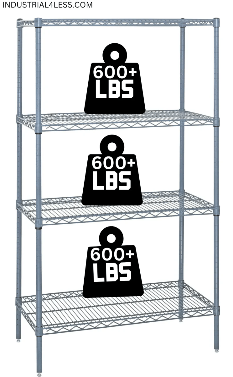 1872GY | 18" x 72" Gray Epoxy Shelving Unit - Commercial Wire Shelving > Gray Epoxy Wire Shelving - Industrial 4 Less