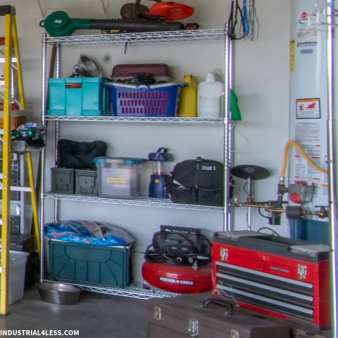 24" x 48" Chrome Wire Shelving Unit - Commercial Wire Shelving > Chrome Wire Shelving - Industrial 4 Less