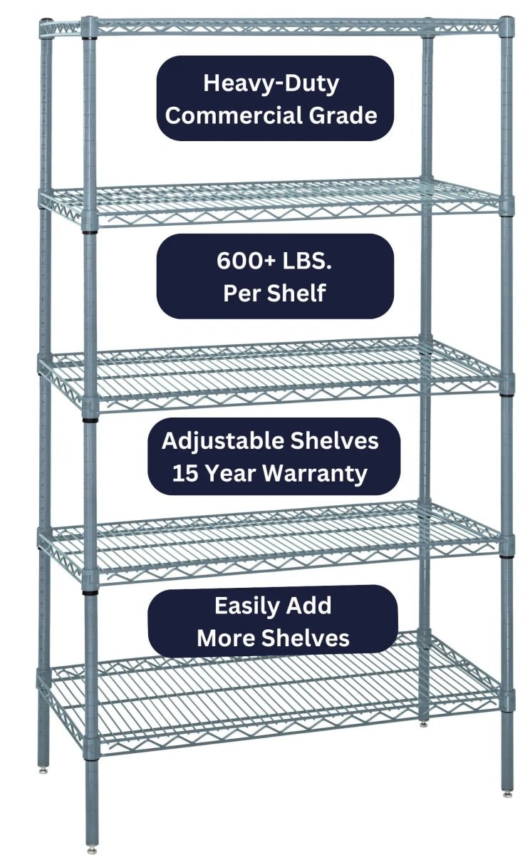 30" x 42" Epoxy Wire Shelving Unit - Industrial 4 Less