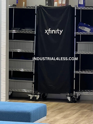 Mobile Wire Shelving with Storage Containers