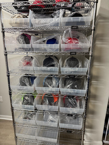 Retail Apparel Storage Bins and Shelves