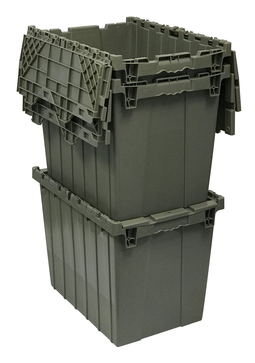 Attached Top Containers | Pack of 10 - Attached Lid Containers > Distribution Containers > Round Trip Totes - Industrial 4 Less