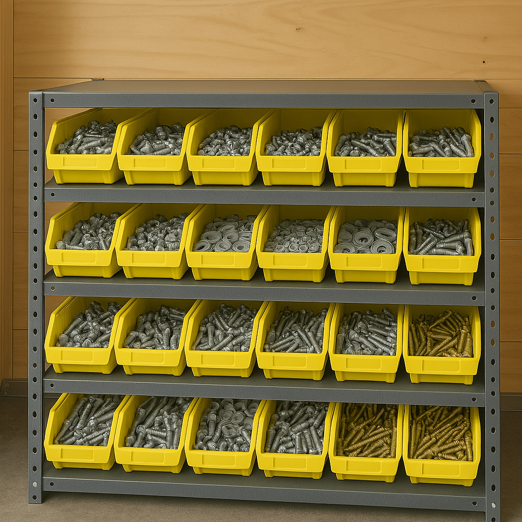 Bolt Bin Rack - 12" x 36" x 39" - Bolt Bin Rack - Industrial 4 Less