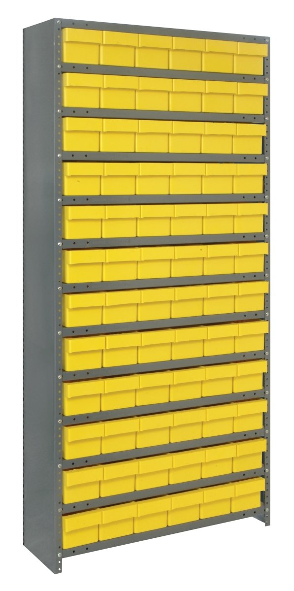 CL2475 - 603 | 24" x 36" x 75" Shelving Unit with 72 Bins - Closed Shelf Bin Organizers - Industrial 4 Less