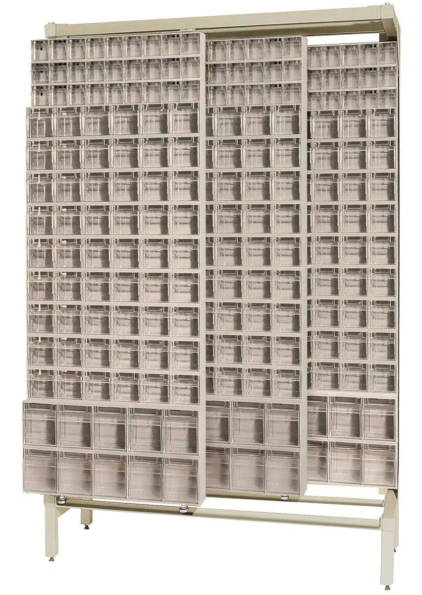 Free Standing Slider System - Free Standing Slider Systems > Clear Tip Out Bins - Industrial 4 Less