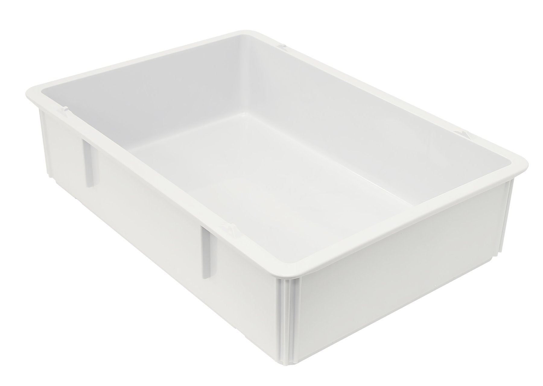 White 26x18x6 inch deep pizza dough box