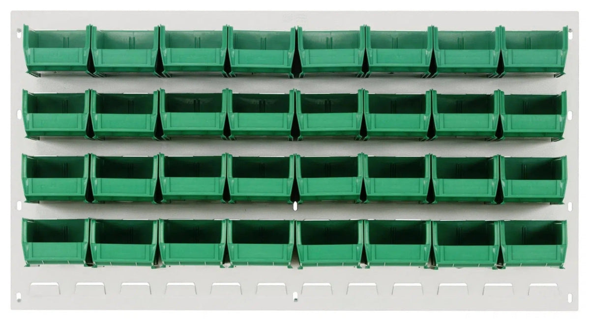 QLP - 3619HC - 210 - 32 - louvered panels with storage bins > wall mounted panels with hanging bins - Industrial 4 Less