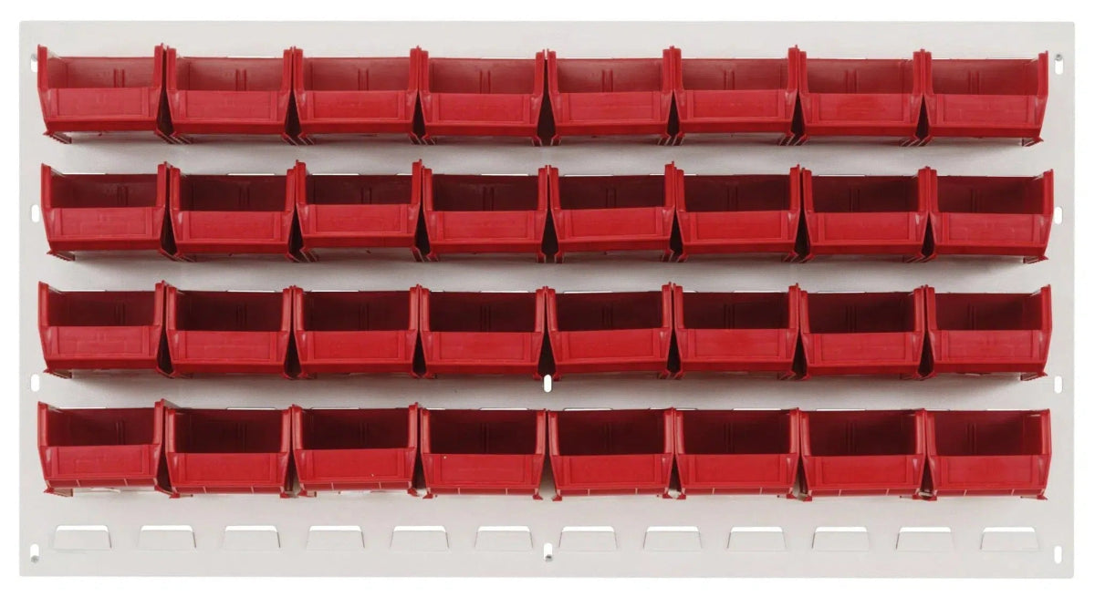 QLP - 3619HC - 210 - 32 - louvered panels with storage bins > wall mounted panels with hanging bins - Industrial 4 Less