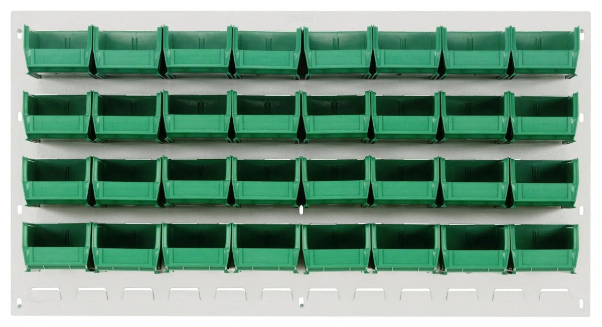 QLP - 3619HC - 220 - 32 - louvered panels with storage bins > wall mounted panels with hanging bins - Industrial 4 Less