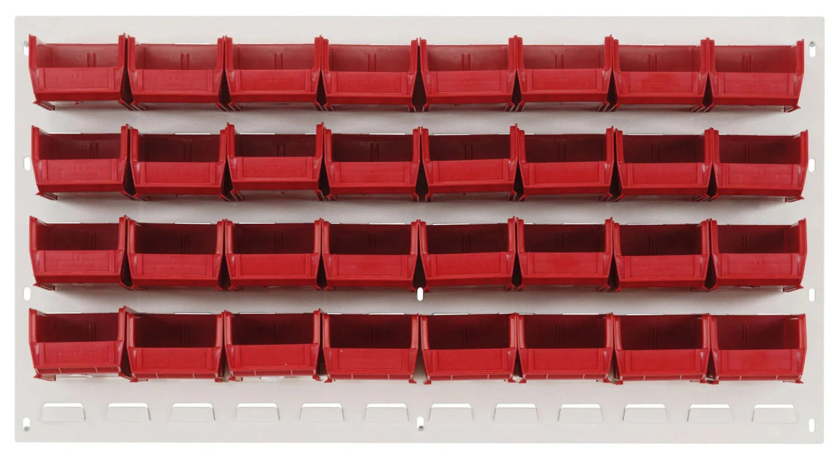 QLP - 3619HC - 220 - 32 - louvered panels with storage bins > wall mounted panels with hanging bins - Industrial 4 Less