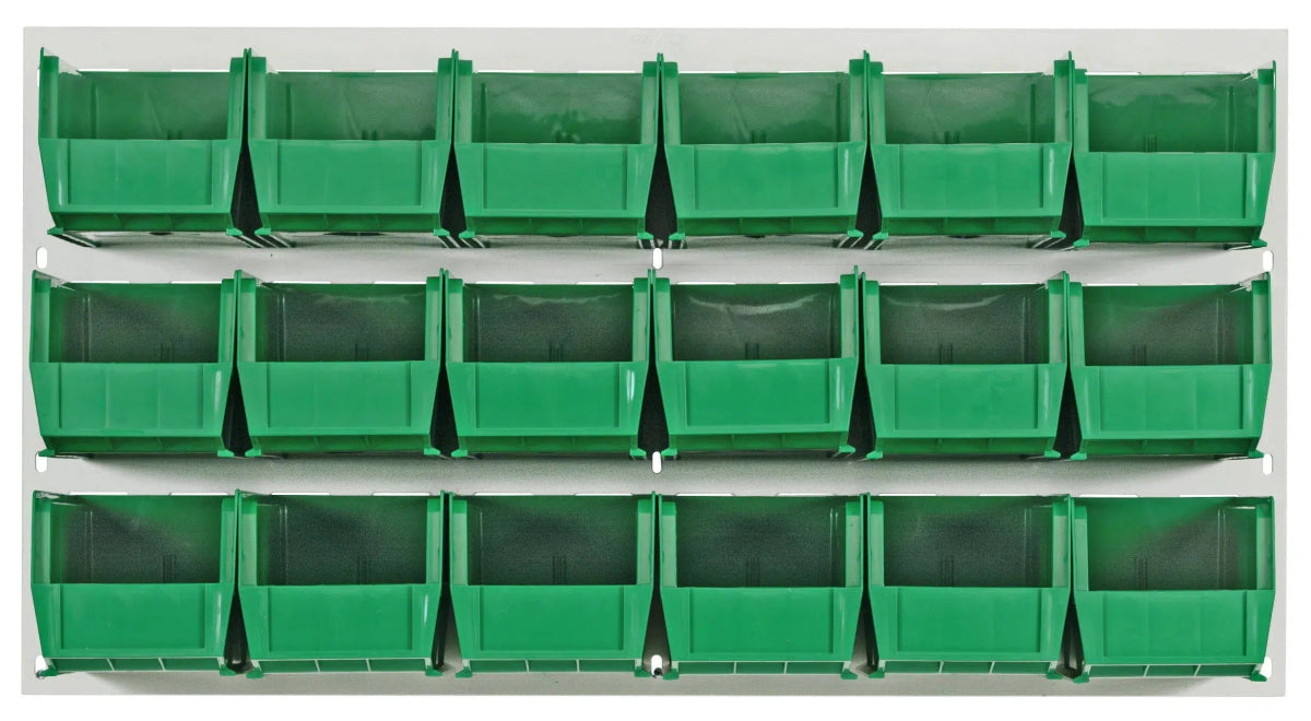 QLP - 3619HC - 230 - 18 - louvered panels with storage bins > wall mounted panels with hanging bins - Industrial 4 Less