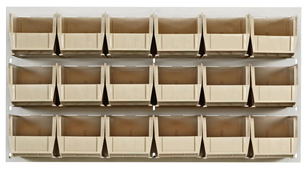 QLP - 3619HC - 230 - 18 - louvered panels with storage bins > wall mounted panels with hanging bins - Industrial 4 Less