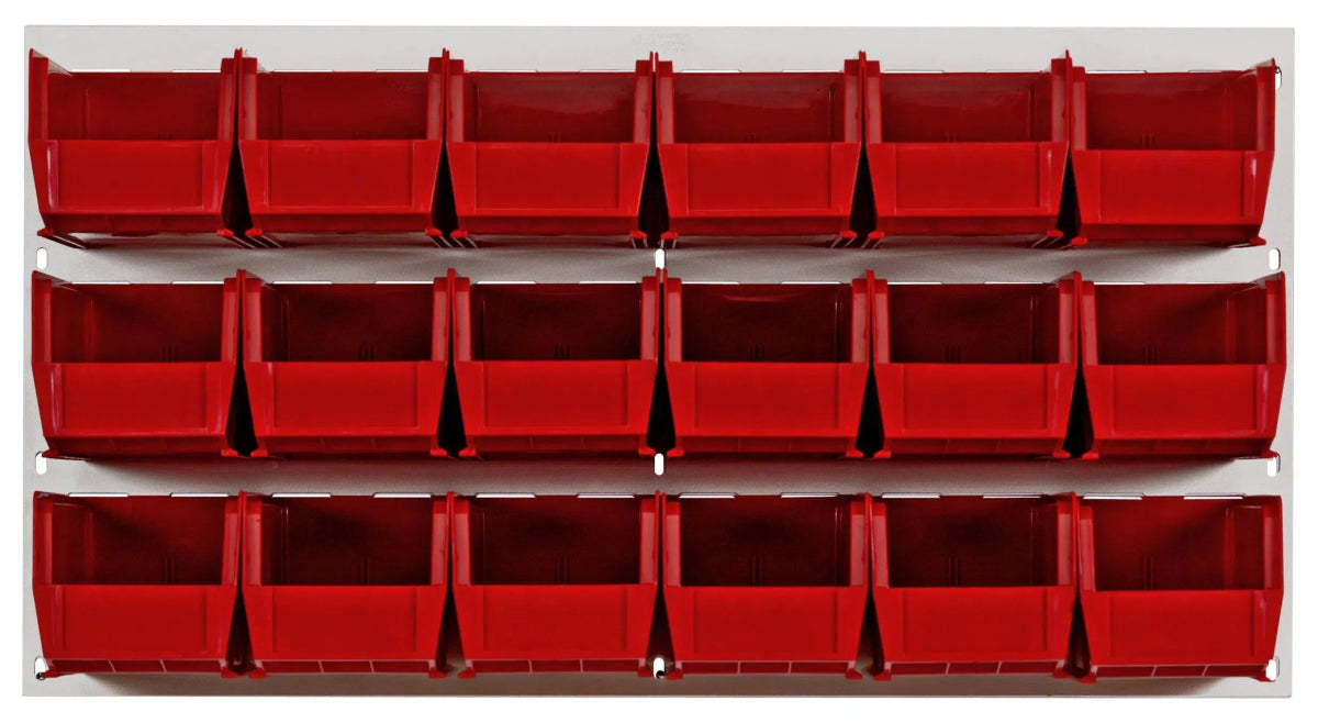 QLP - 3619HC - 230 - 18 - louvered panels with storage bins > wall mounted panels with hanging bins - Industrial 4 Less