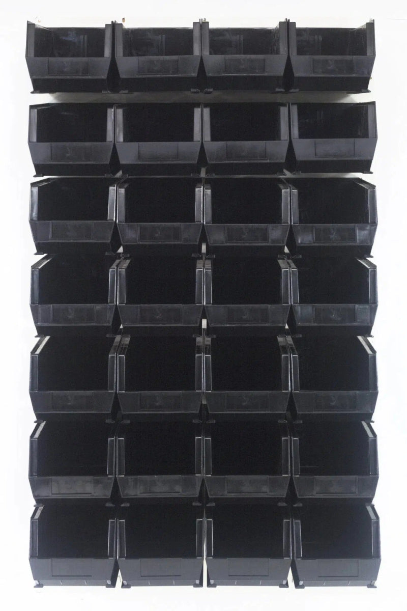 QLP - 3661HC - 240 - 28 - louvered panels with storage bins > wall mounted panels with hanging bins - Industrial 4 Less