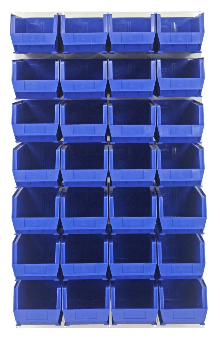 QLP - 3661HC - 240 - 28 - louvered panels with storage bins > wall mounted panels with hanging bins - Industrial 4 Less