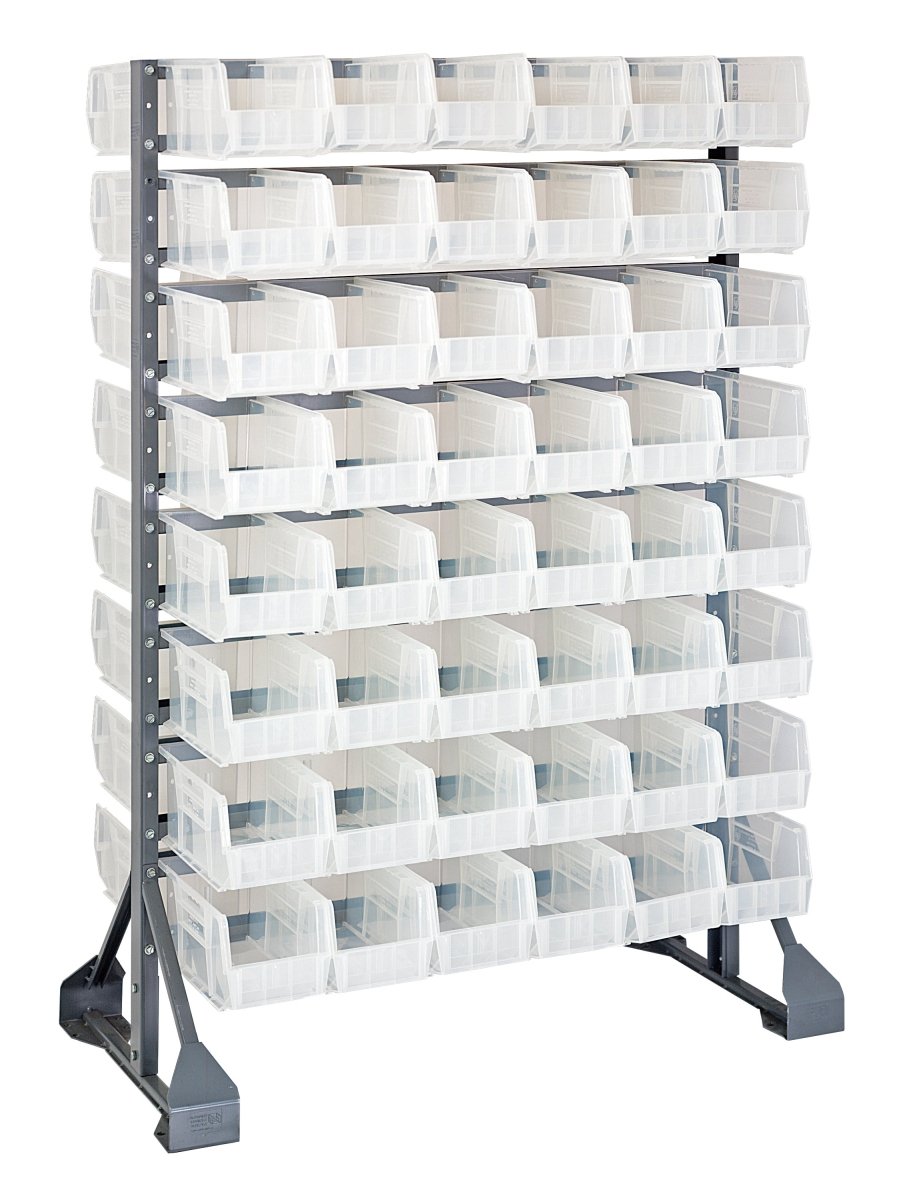 QRU - 16D - 230 - 96 - MOB - Stackable Bin Organizers > Racks with Hanging Bins - Industrial 4 Less