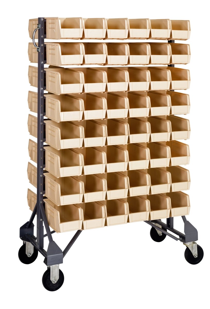 QRU - 16D - 230 - 96 - MOB - Stackable Bin Organizers > Racks with Hanging Bins - Industrial 4 Less