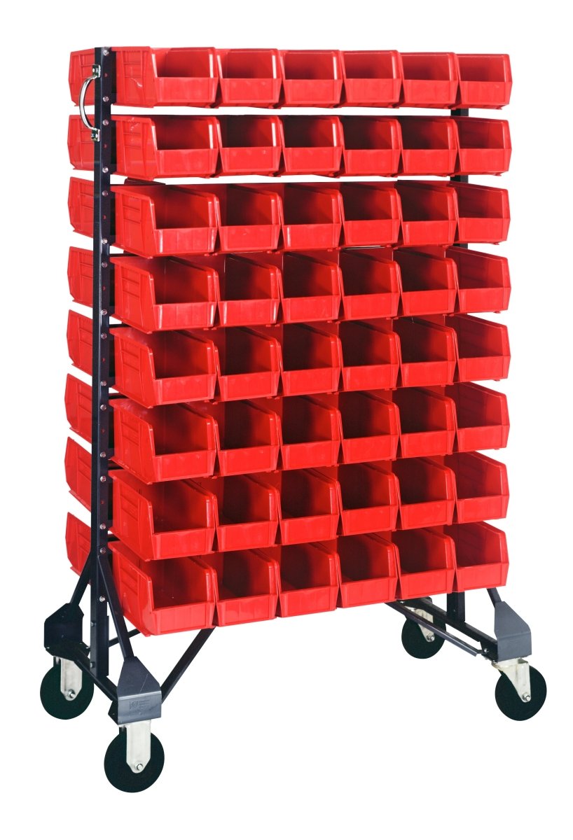 QRU - 16D - 230 - 96 - MOB - Stackable Bin Organizers > Racks with Hanging Bins - Industrial 4 Less