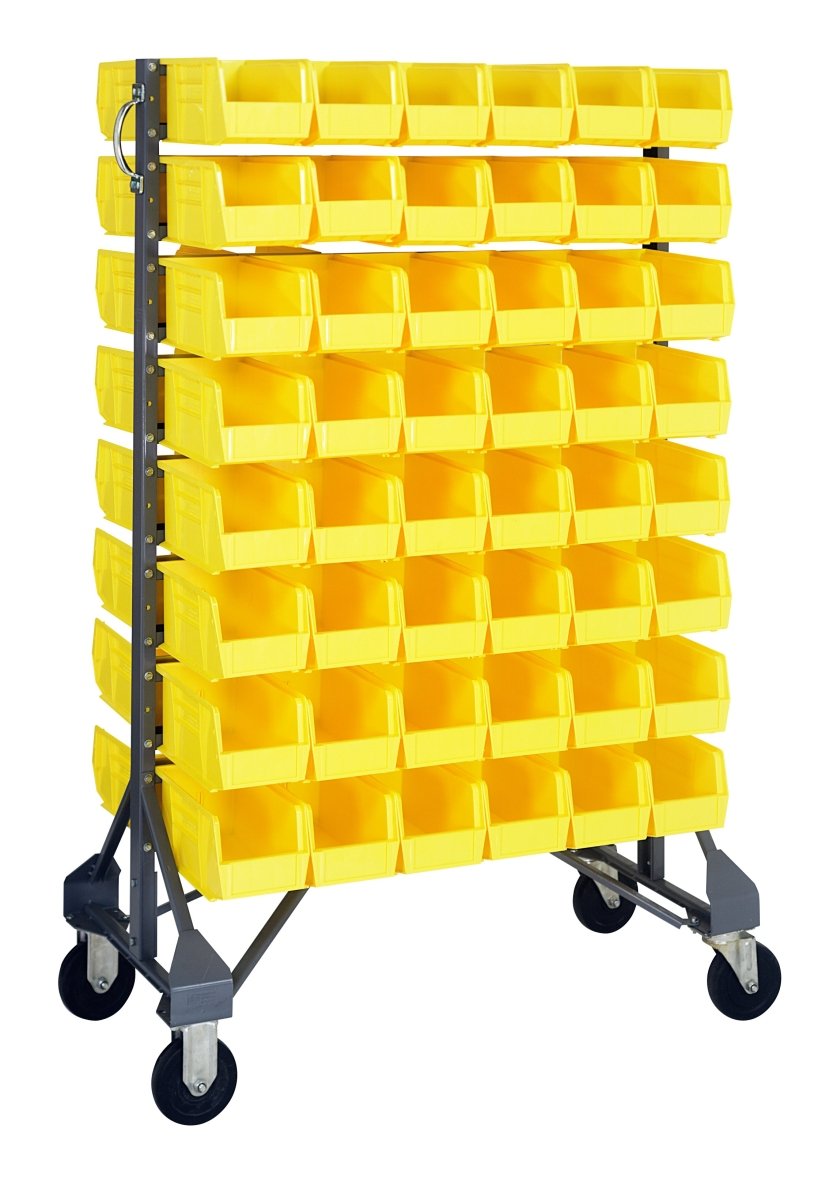 QRU - 16D - 230 - 96 - MOB - Stackable Bin Organizers > Racks with Hanging Bins - Industrial 4 Less