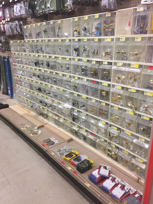 Quantum Clear Tip Out Bins in Hardware Store 7