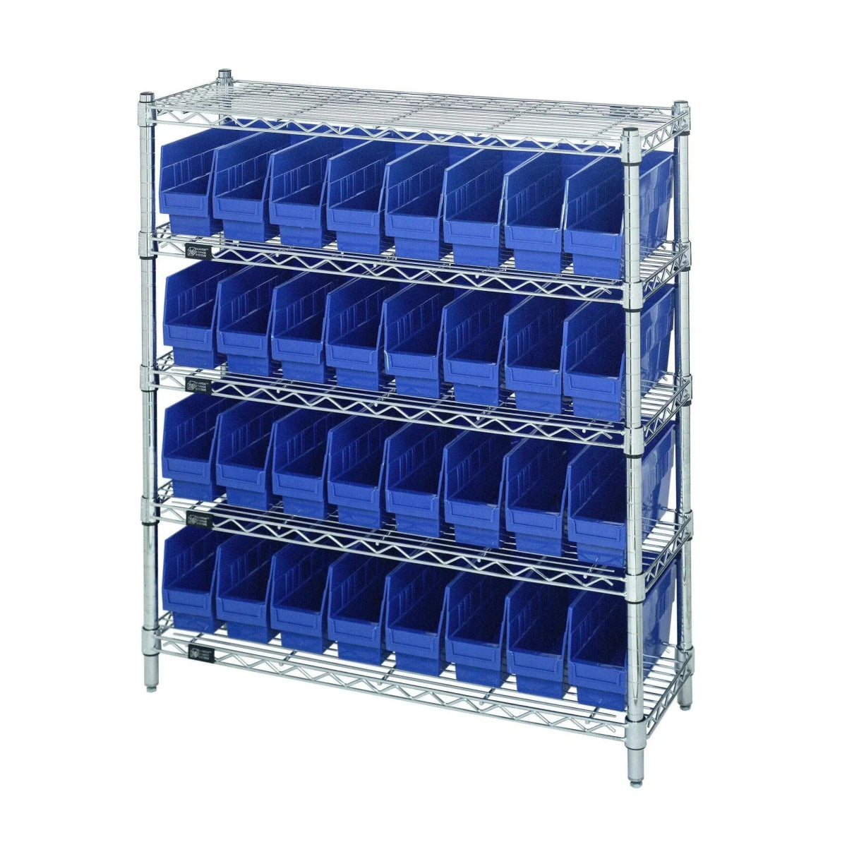 WR5 - 39 - 1236 - 201 | 12" x 36" x 39" Shelving Unit with 32 Bins - Wire Shelving with Bins > 12" - 14" Deep Wire Shelving Units with Bins > Open Front Plastic Bins - Industrial 4 Less