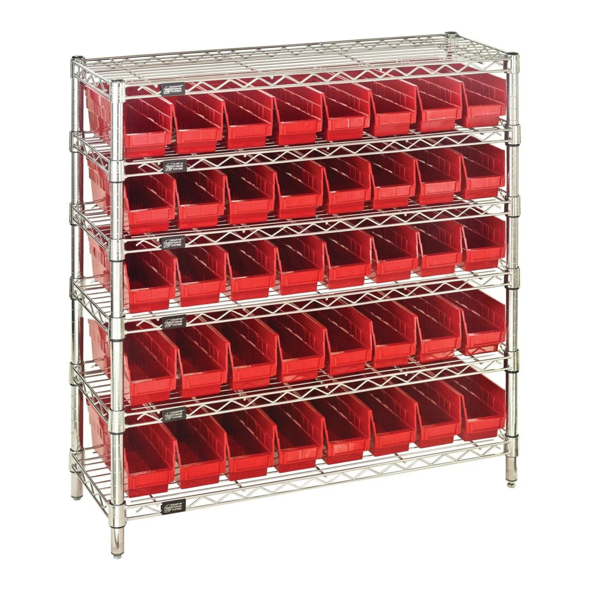 WR6 - 36 - 1236 - 101 | 12" x 36" x 36" Shelving Unit with 40 Bins - Wire Shelving with Bins > 12" - 14" Deep Wire Shelving Units with Bins > Open Front Plastic Bins - Industrial 4 Less