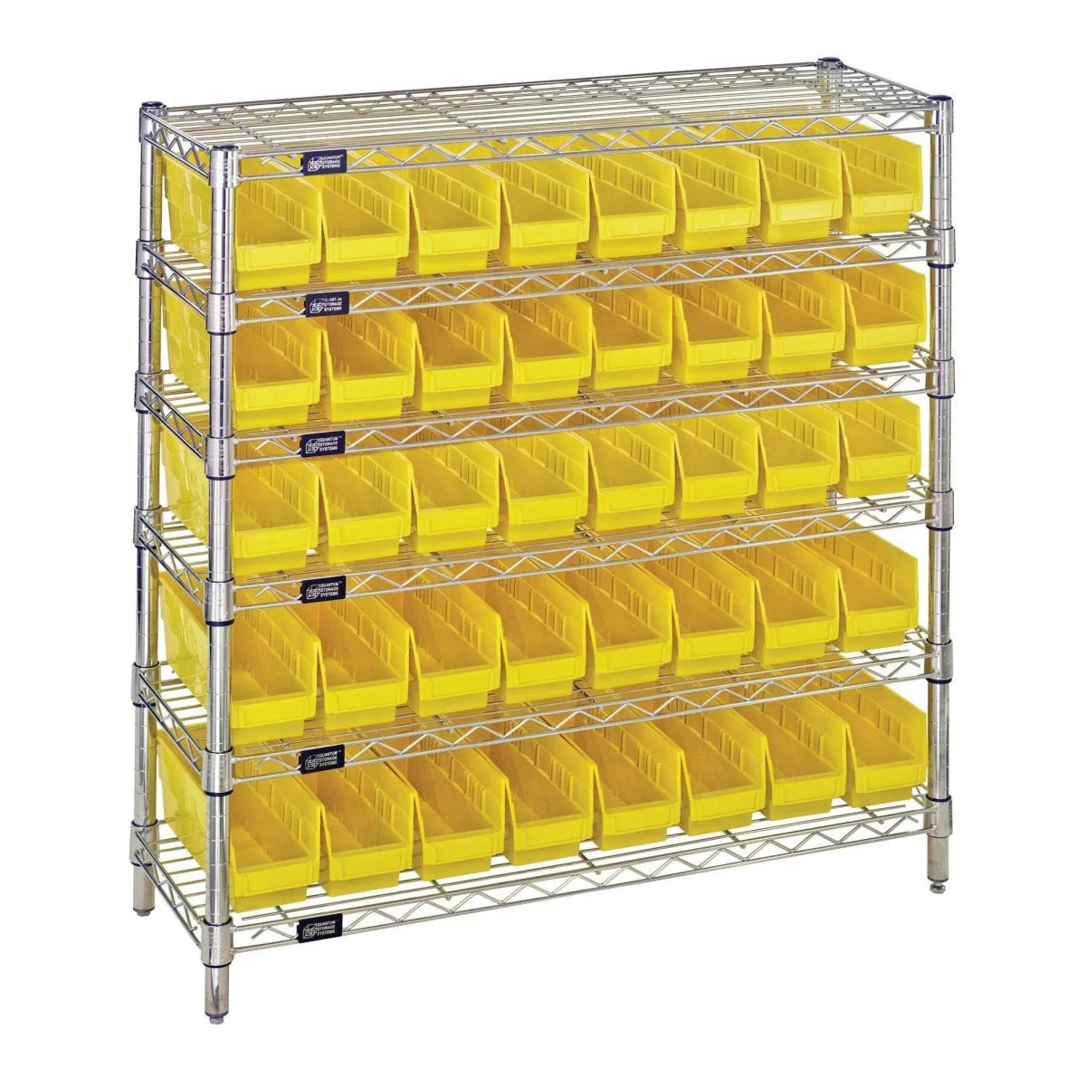 WR6 - 36 - 1236 - 101 | 12" x 36" x 36" Shelving Unit with 40 Bins - Wire Shelving with Bins > 12" - 14" Deep Wire Shelving Units with Bins > Open Front Plastic Bins - Industrial 4 Less