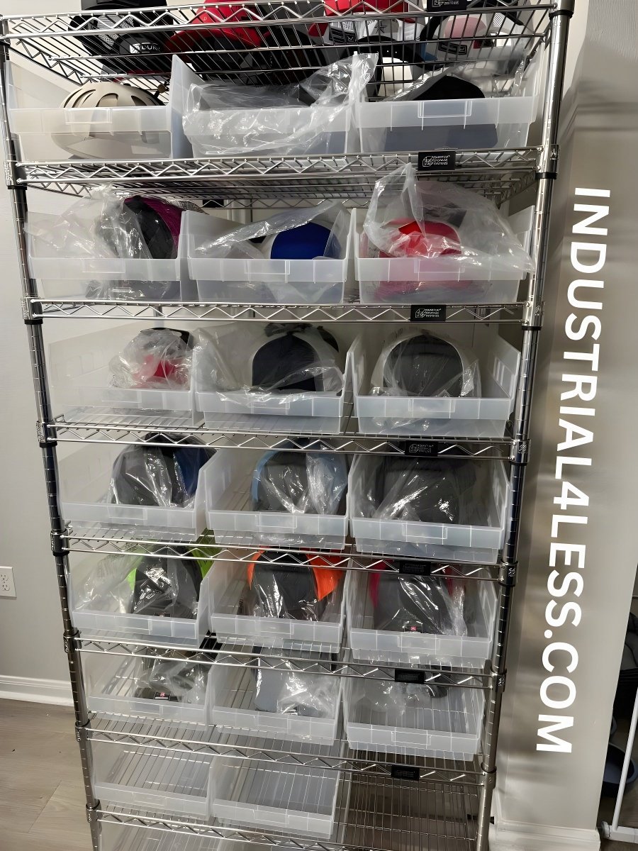 Customer Photos: Organized Inventory for Custom Apparel Company Run from Home - Industrial 4 Less