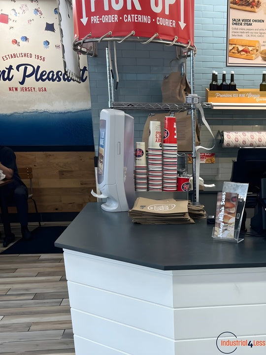 Customer Photos: Shelving for Online Order Pickup in Quick Serve Restaurant - Industrial 4 Less