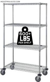 Chrome Mobile Shelving - Industrial 4 Less