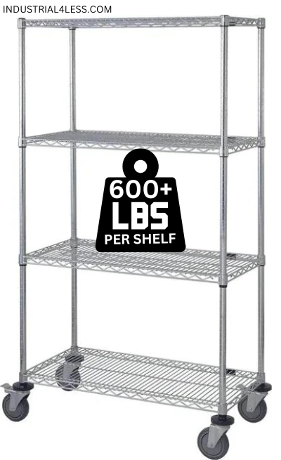 Chrome Mobile Shelving - Industrial 4 Less