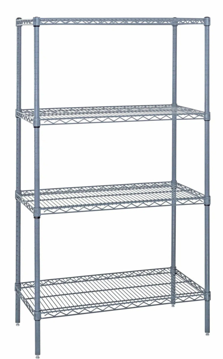 Gray Epoxy Wire Shelving - Industrial 4 Less