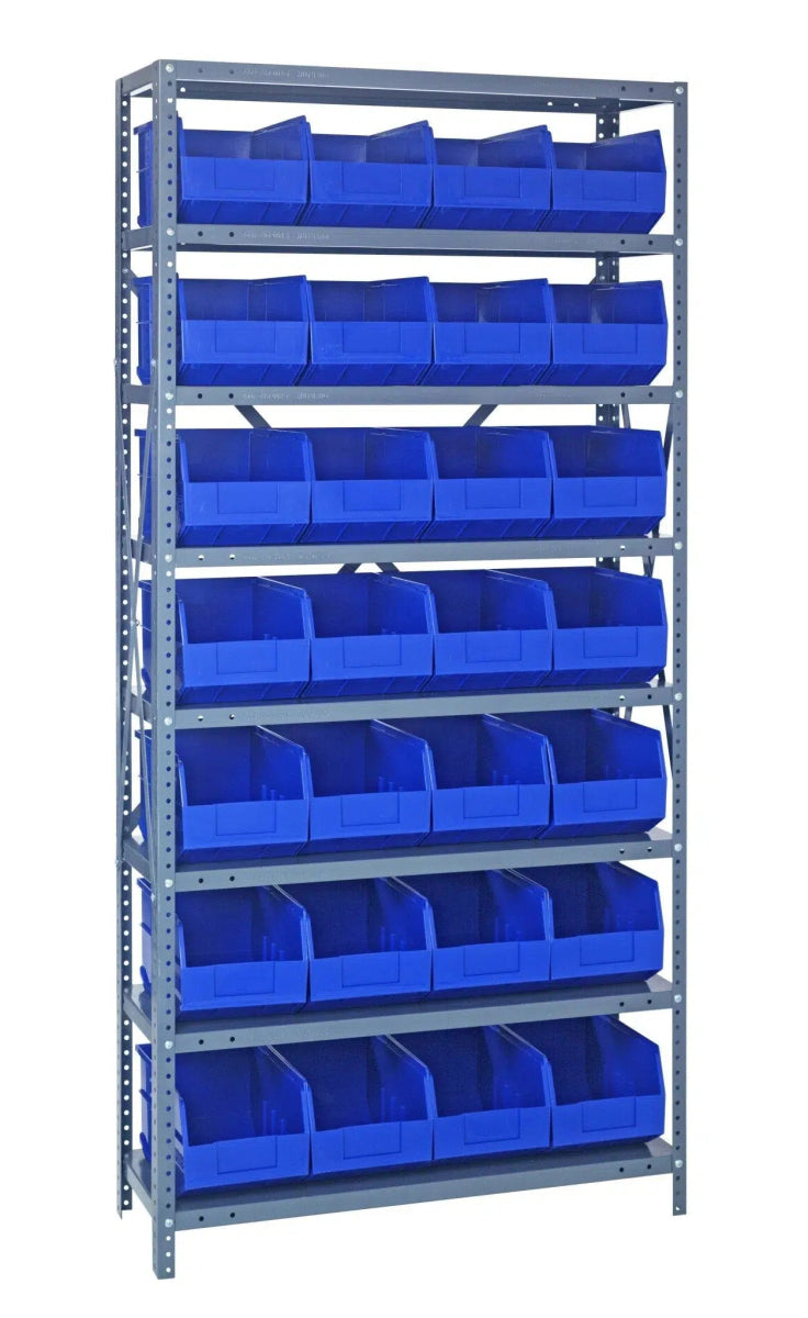 Steel Shelving with Bins - Industrial 4 Less