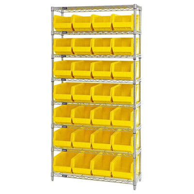 Wire Shelving with Bins - Industrial 4 Less