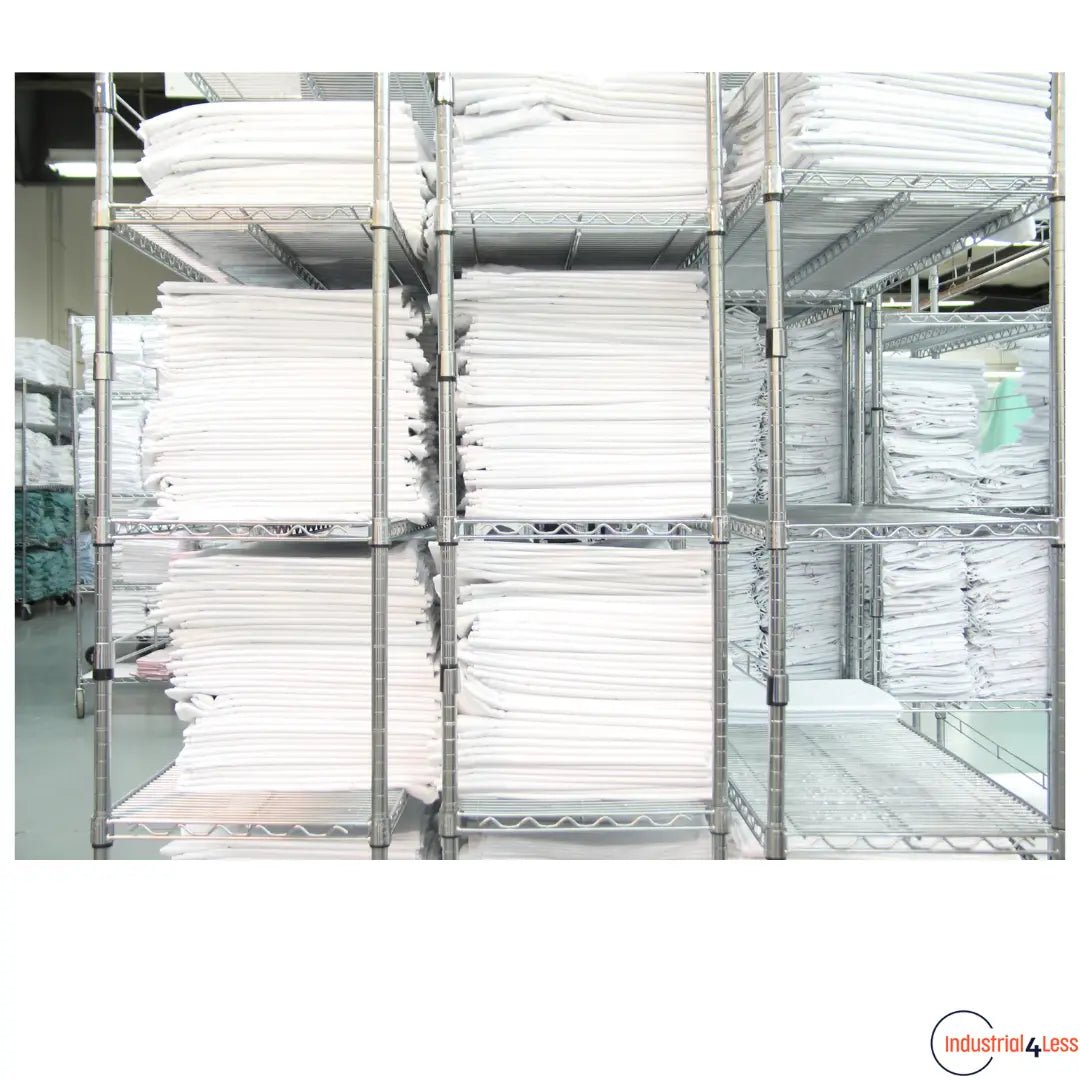 12" x 36" Chrome Wire Shelving Unit - Commercial Wire Shelving > Chrome Wire Shelving - Industrial 4 Less