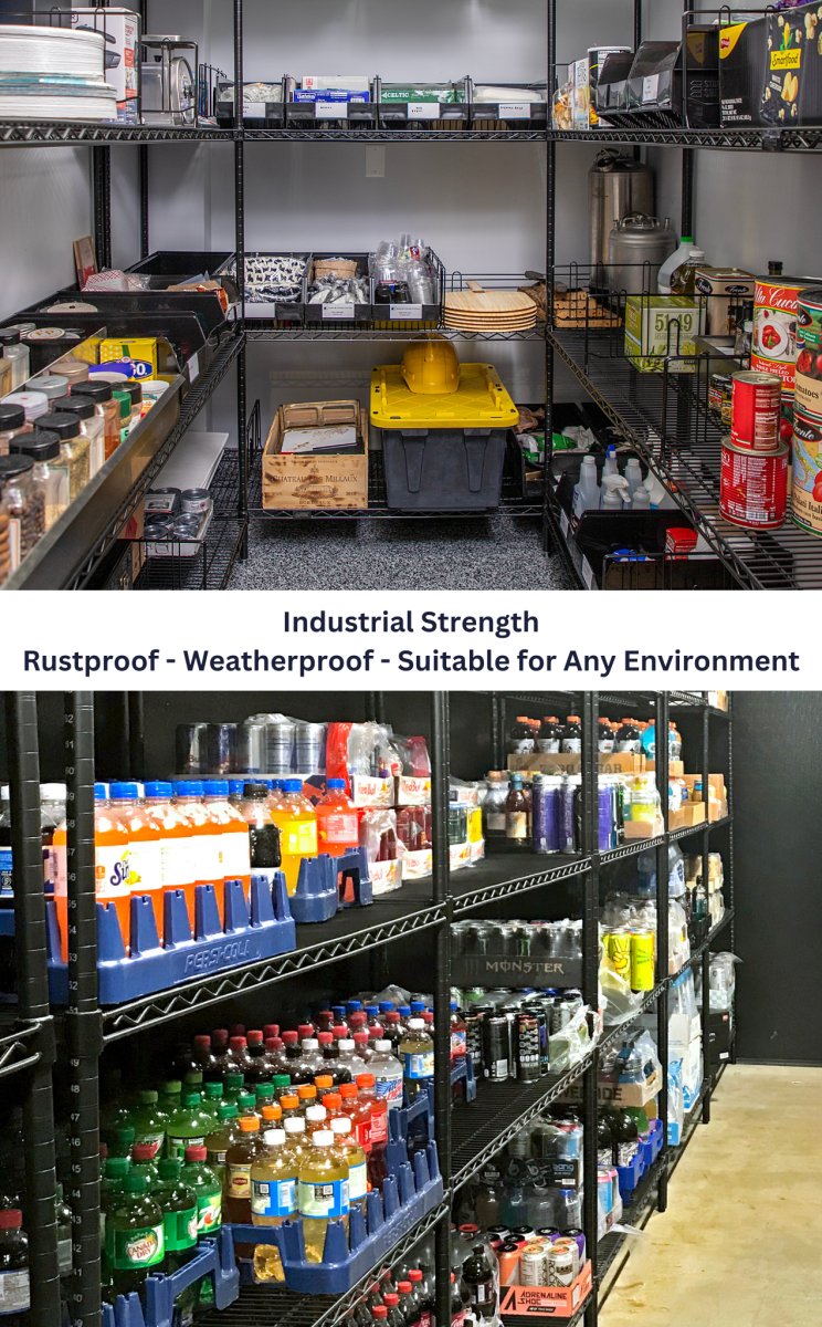 12" x 36" Epoxy Wire Shelving Unit - Industrial Wire Shelving > Epoxy Coated Wire Shelving - Industrial 4 Less