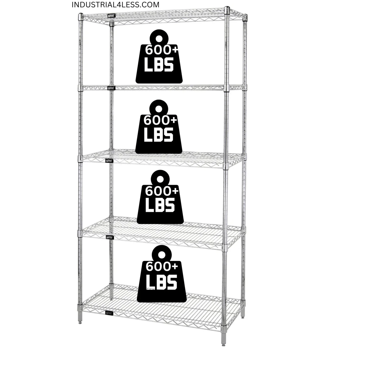 12" x 36" Stainless Steel Wire Shelving Unit - Commercial Wire Shelving > Stainless Steel Wire Shelving - Industrial 4 Less