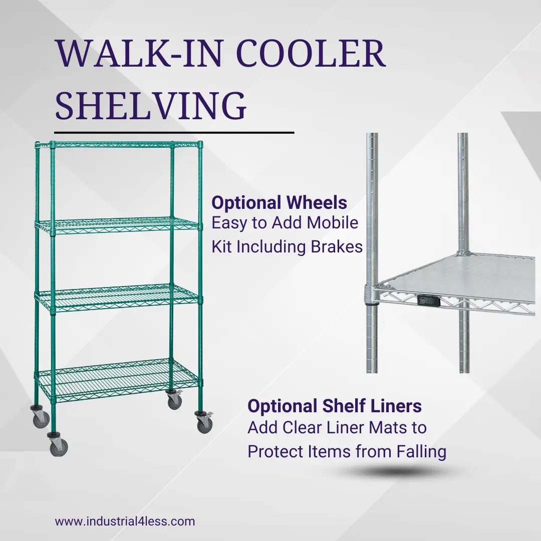 12" x 36" Walk In Cooler and Freezer Wire Shelving Unit - Walk in cooler shelving - Industrial 4 Less