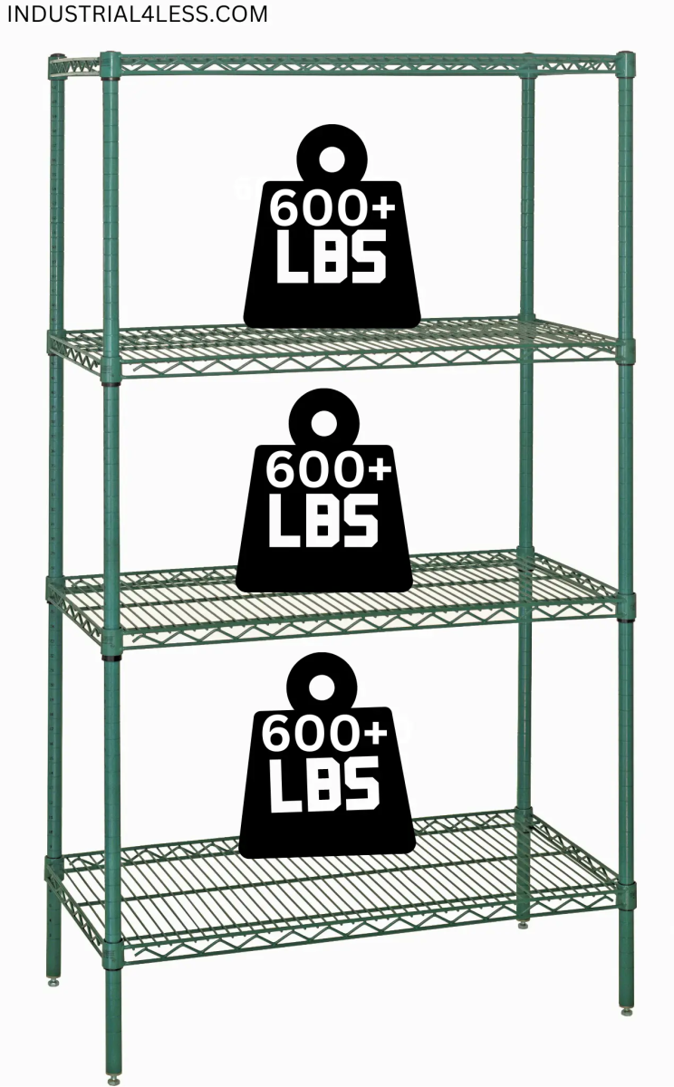 12" x 60" Epoxy Wire Shelving Unit - Industrial 4 Less - WR54-1260P
