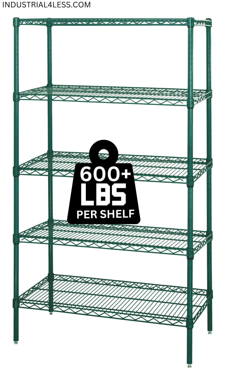 12" x 60" Epoxy Wire Shelving Unit - Industrial 4 Less - WR54-1260P-5