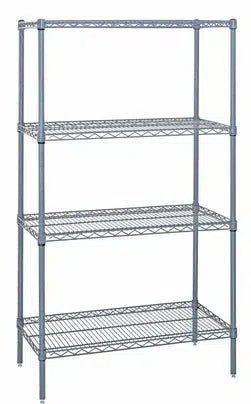 1236GY | 12" x 36" Gray Epoxy Shelving Unit - Commercial Wire Shelving > Gray Epoxy Wire Shelving - Industrial 4 Less