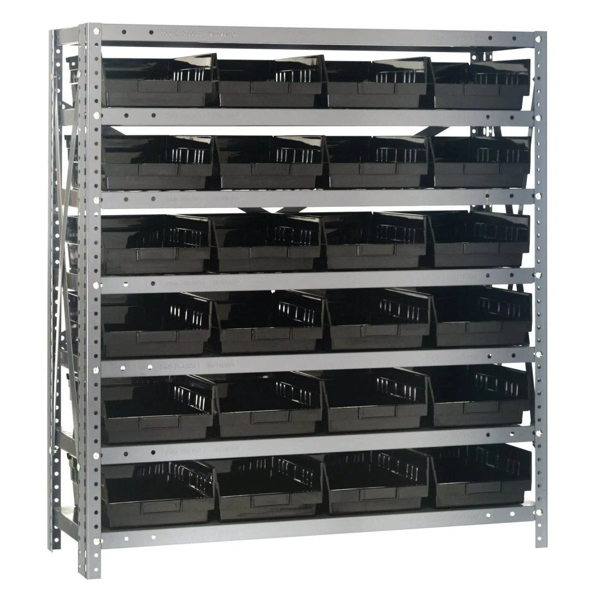 1239 - 107 | 12" x 36" x 39" Shelving Unit with 24 Bins - Industrial 4 Less