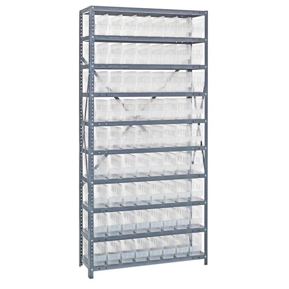 1275 - 201 | 12" x 36" x 75" Shelving Unit with 72 Bins - Industrial 4 Less