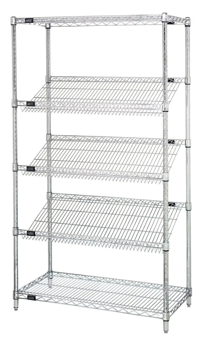 1836SL6C | 18" x 36" Slanted Shelving Unit - Industrial 4 Less