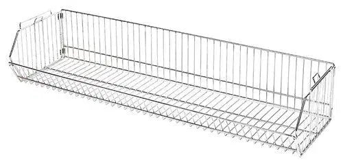 20" x 48" x 12" Metal Wire Basket - Stackable Wire Baskets - Industrial 4 Less